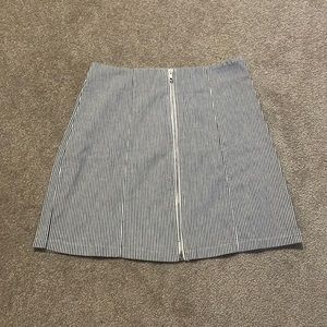 Brandy Melville Striped Zip Up Skirt